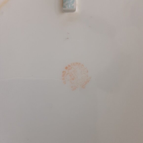 Vintage 8" Cone Shaped Lusterware Wall Pocket. Bird. Made in Japan - Picture 6 of 6